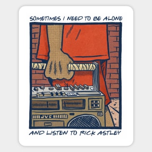 Rick Astley Retro Style Fan Design Sticker